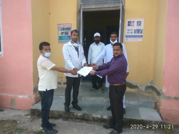 Bjp workers felicitated Doctors